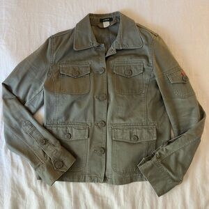 J. Crew Olive Green Button-Up Jacket